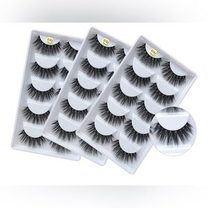 Dramatic Black False Eyelashes Set - 15 Pairs